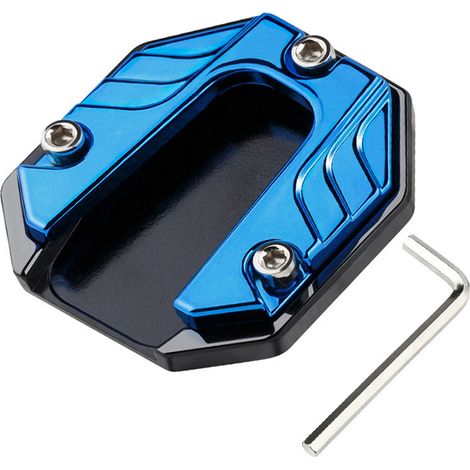 Support de béquille latérale pour moto et scooter, patin antidérapant et résistant à l’usure pour pied de béquille, protection de béquille, modification, bleu (1/4)