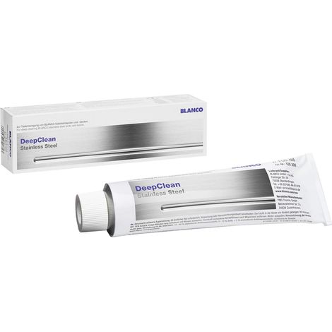 Detergente pulitore professionale DEEPCLEAN STAINLESS STEEL per lavello e vasca BLANCO 150 ml (1/3)