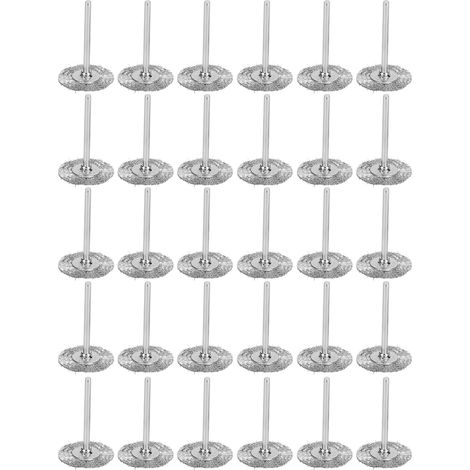 Lot de 30 mini brosses plates pour le polissage du bois, élimination de la rouille, de la corrosion et de la peinture, en fil d'acier. (1/5)