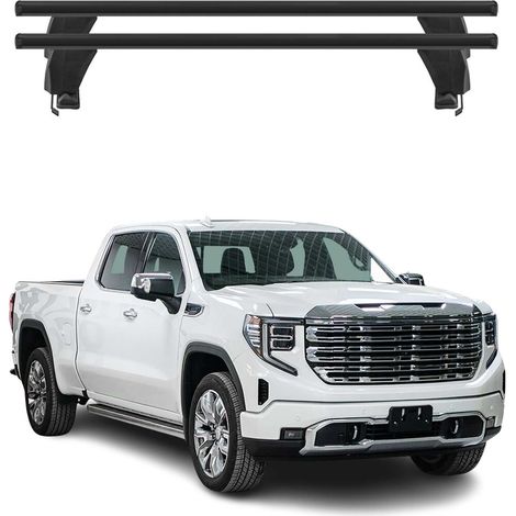OMAC Dachträger Querträger Alu für GMC Sierra IV 2019-2026 – Abschließbar – T-Nut – City-Crash-getestet – Max. 50 kg Schwarz (1/5)
