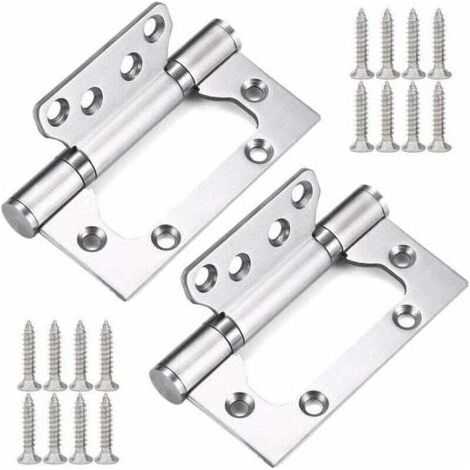 PA Charnières de porte en deux parties, charnières en acier inoxydable 304, charnières pour portes pliantes, charnières à billes de 10 cm, charnières pour meubles (1/4)