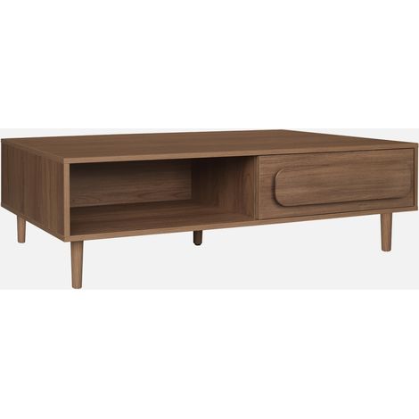 Tavolino basso vintage effetto legno 1 cassetto (1/5)