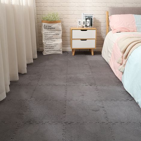 Weiche Spielmatte, 10 ineinandergreifende EVA-Schaumstofffliesen, rutschfest, 30 x 30 x 1 cm, ideal für Kinderspielbereiche, Kinderzimmer, Tierkäfige und als Wohndekoration. Marke: jackfru