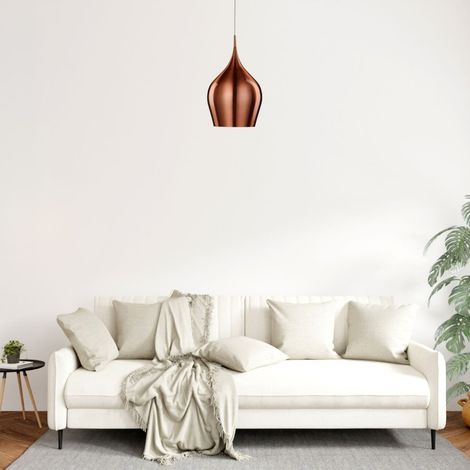 Searchlight Vibrant - Luminaire suspendu à 1 ampoule, grand dôme, cuivre, E27 (1/2)