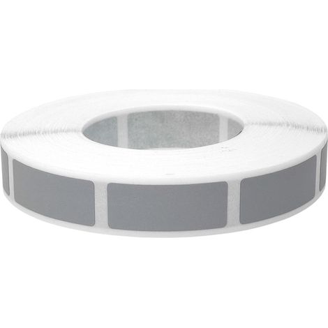 Pegatinas rectangulares para rascar de 10x25 mm, color gris, 1000 unidades