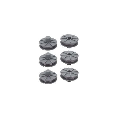 Trimmerfadenspule für Gardena 5307-20 Freischneider, 1,65 mm, 6,1 m Ersatz-Trimmerfadenspule für Gardena 5307 Easycut 400 Art. 8846, ComfortCut 450 Art. 8847, PowerCut Art. 8848 (6 Stück)- Crezuo (1/4)