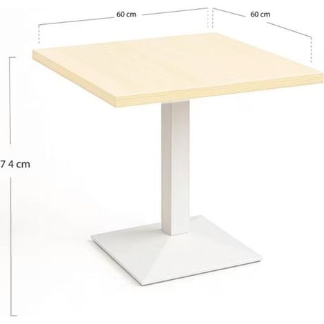 Mesas Auxiliares - Mesa Kuat White 60 cm - Madera clara