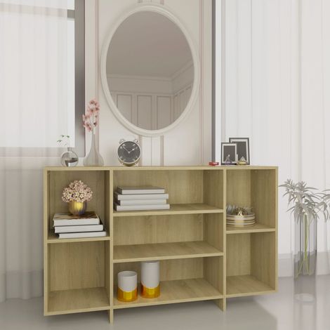 Buffet,Placard de cuisine,Meuble de rangement chêne sonoma 120x30x75 cm bois d'ingénierie -TZ93063 (1/5)