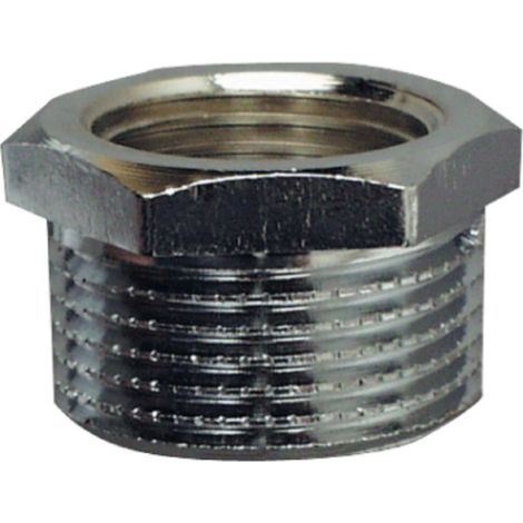 RIDUZIONE 3/4x3/8 - IN OTTONE CROMATO- CON FILETTATURA INTERNA ED ESTERNA