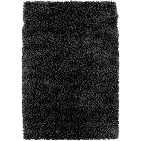 TENESSEE - Tapis à poils longs toucher laineux noir 160x230 (1/5)