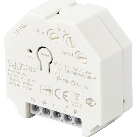 Sygonix SY-5775566 Unterputz Dimmer Geeignet für Leuchtmittel: LED-Lampe, Glühlampe, Halogenlampe We (1/5)