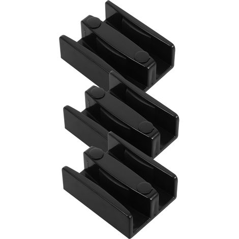 Butée de porte douche coulissante DOITOOL en plastique noir, 3 (1/5)