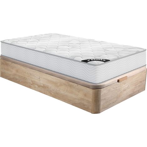 Set 90 x 190 cm Rete contenitore Naturale chiaro + Materasso molle insacchettate sp. 20 cm - SONGE di YSMÉE