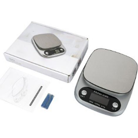 Balance de cuisine électronique précise, petite balance numérique argent pour pâtisserie, desserts DIY (1/5)