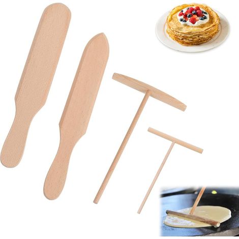 4-teiliges Crêpe-Spatel-Set aus Holz, Crêpe-Teigspatel (1/5)