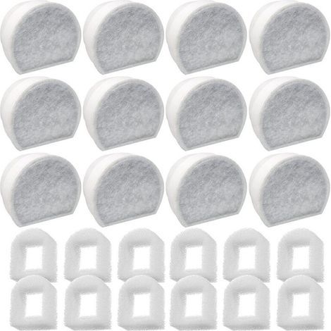 2er-Pack Schaumstoff-Vorfilter und Aktivkohlefilter für PetSafe Drinkwell Trinkbrunnen – passend für Sedona Brunnen, Filter für Katzen- und Hundetrinkbrunnen (1/5)