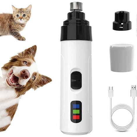 Lime à ongles Heusom Silent Groom Pro pour chiens et chats, rechargeable par USB, 3 ports de meulage, double vitesse, ultra silencieuse (1/5)