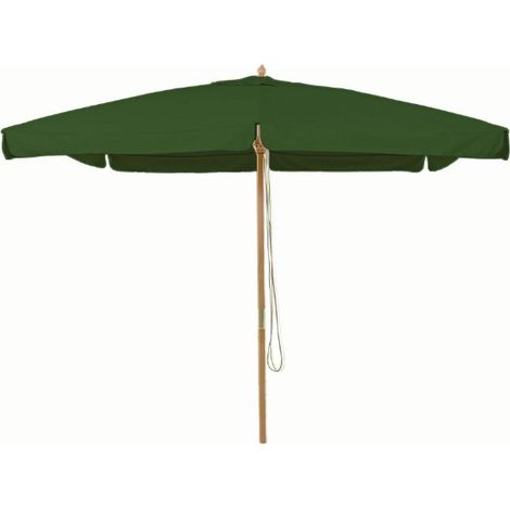 Ombrellone 3x4m con Palo in Teak da 48mm - Verde (1/5)