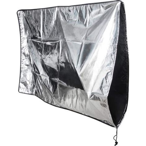 Teleskopdecke, wasserdichte 420D Teleskopdecke mit verstellbarem Kordelzug, staubdichte Teleskopdecke, 120 x 160 cm, Silber (1/4)