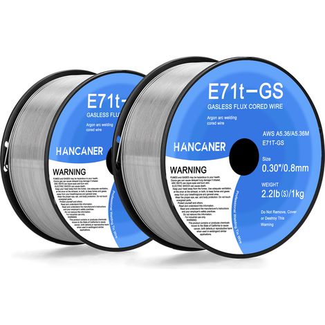 Fil fourré à Flux sans gaz, 2 rouleaux de 0.8mm, pour soudage à l'arc à l'argon, accessoire pratique de fils à souder sans air (1/5)