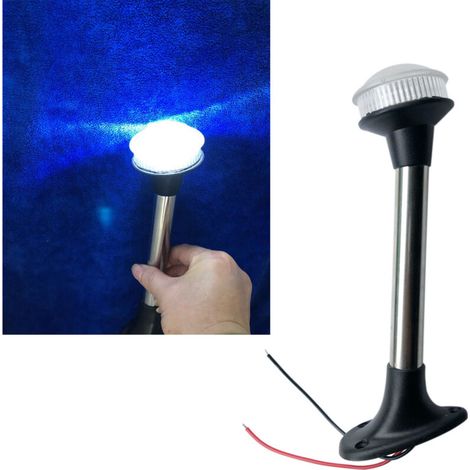 Projecteur LED fixe 2W 12V/24V 9 pouces à 360° pour usage marin et nautique - Projecteur LED fixe 2W 12/24V 9 pouces à 360° pour usage marin et nautique