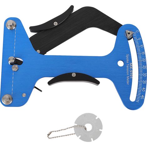 Tensiomètre de rayons de vélo, échelle réglable et précise, outil de vérification des rayons de roue en alliage d'aluminium pour le calibrage des jantes de vélo
