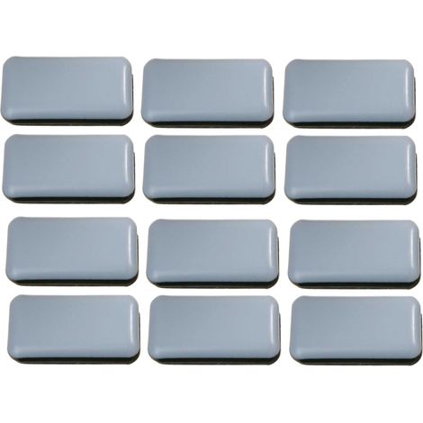 MINKUROW Premium selbstklebende Möbelgleiter │ 12 Stück │ viereckig │ 25 x 35 mm │ selbstklebend │ Bodenschutz │ PTFE-Gleiter │ Teflon-Gleiter (1/5)