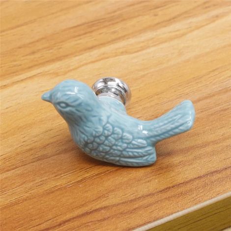 Ensemble de 5 poignées de tiroir en céramique Peace Dove, quincaillerie de poignée de meuble originale et élégante.
