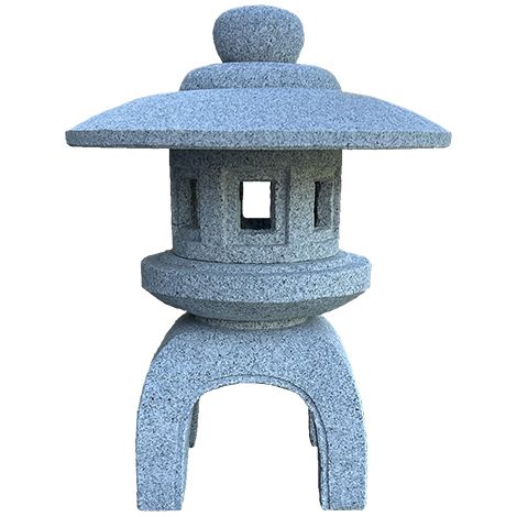 Lanterna cinese in pietra (granito rosa) scolpita a mano, KODAI MARU YUKIMI, alta 55 cm - GL639D45