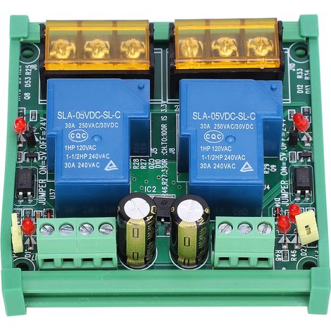 Hochleistungs-Relaismodul für große Ströme, SPS, 5 V/12 V, 2 Kanäle, 30 A, Relais 2RL‑5V12V30A‑D (1/5)