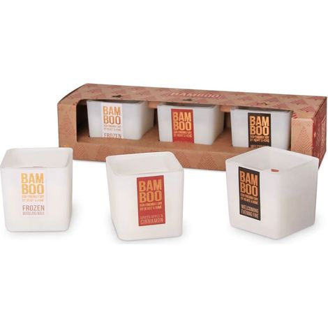 Set de 3 bougies bambou (1/2)