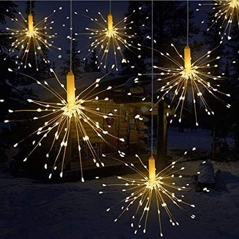 MINKUROW LED-Feuerwerkslicht, LED-Kupferdrahtlicht, wasserdichte ferngesteuerte Weihnachtslichter für Schlafzimmer, Garten, Terrasse, Hochzeit, Party, DIY-Dekoration (1/5)