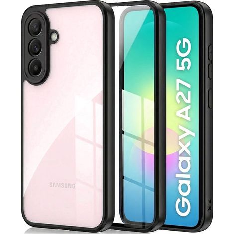Custodia trasparente per Samsung Galaxy A27 5G, Fusion Hybrid, cornice nera (1/5)