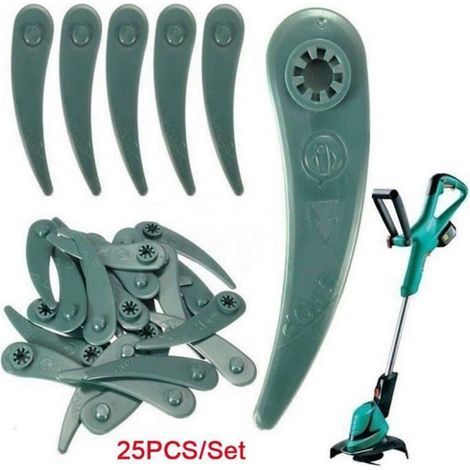 Bypass pruner, PA6 lawn mower replacement blades, 25 pieces - green [B2631] (1/3)