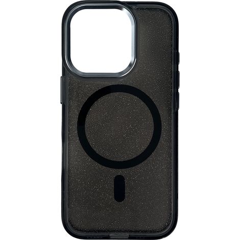 Custodia glitterata MagSafe per iPhone 16 Pro - Nera con glitter (1/5)