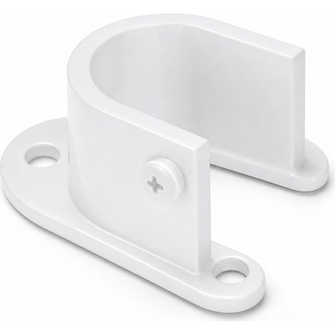 Support Tringle 4 Inox U Fixation Armoire Blanc 23 mm (1/5)