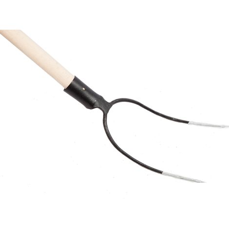 FORCA FORCONE FIENO 2 DENTI 27cm ACCIAIO FORGIATO FALCI (1/2)