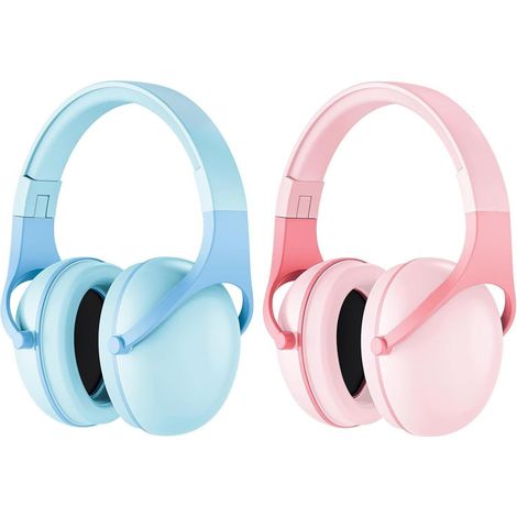 Gehörschutz Kinder NRR24dB Kapselgehörschutz Schlaf Rosa Blau (1/5)