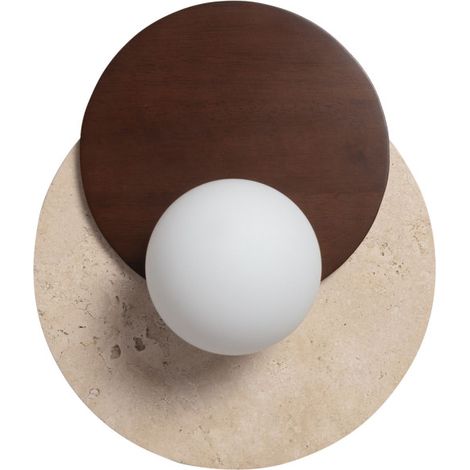 Applique murale en bois et travertin - Beige - Jay (1/5)