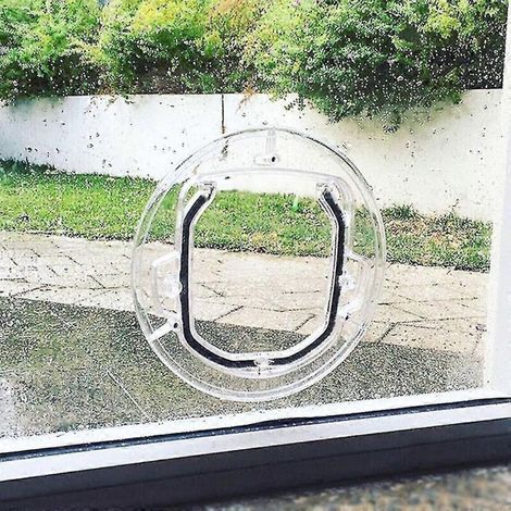 Porte pour animaux en verre transparent 30 cm x 4 cm, entrée sélective, installation facile, verrouillage manuel, économe en énergie-AquaForge (1/2)
