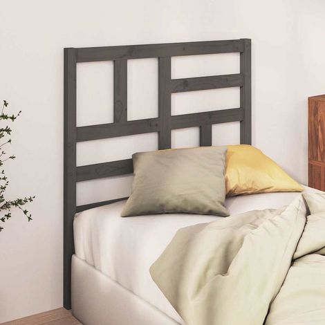 vidaXL Tête de lit Gris 106x4x104 cm Bois massif de pin (1/5)