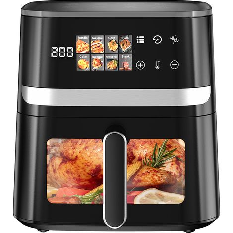 Friteuse à air sans huile, Air Fryer 7L, 8 programmes, jusqu'à 85% de matières grasses en moins, fenêtre de cuisson, écran tactile (1/5)