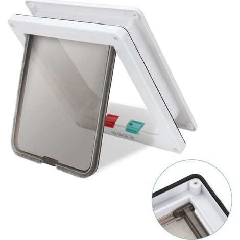 SWANEW Porta per gatti con chiusura magnetica e 4 vie, resistente agli agenti atmosferici, facile da installare, garantendo un'isolamento perfetto e una maggiore sicurezza per il tuo animale M 20x19,2 (1/5)