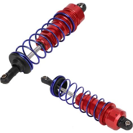 Amortisseur Arrière Haute Résistance pour Pièces de Voiture ZD Racing RC, Accessoires de Mise à Niveau Durables pour Modèles 1/10, rouge/bleu/doré, 2 Pièces (Rouge) (1/5)