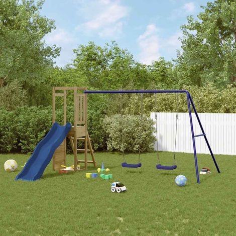 Aire de Jeux d'extérieur Maisonnette de jeu Maison enfant exterieur bois de pin imprégné 14763 (1/5)