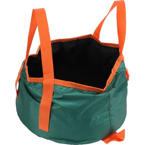 Seau pliable avec poignée, lavabo pliable portable, léger récipient d'eau pour camping randonnée pêche Noir Vert (1/5)