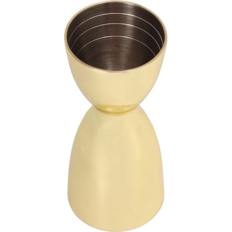 Doppelter Cocktail-Jigger aus Edelstahl, vergoldeter U-förmiger Wein-Jigger, für Barkeeper (1/5)