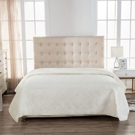 Colcha decorativa 170x210 Philadelphia color crema