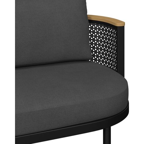 Mömax Dining-Loungeset Lissa Dunkelg Outdoorstoff/Metall/Polywood (1/5)