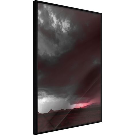 Affiche Murale Encadrée "Dark Sky" 30 x 42 cm Noir